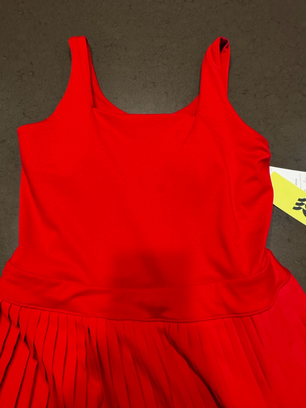 NWT AIl In Motion Red  Pleated Active Dress Sz: S - Picture 2 of 14